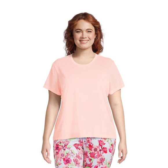 Avia Tops - Avia Women’s and Women's Plus Perforated Performance T-Shirt with Short Sleeves